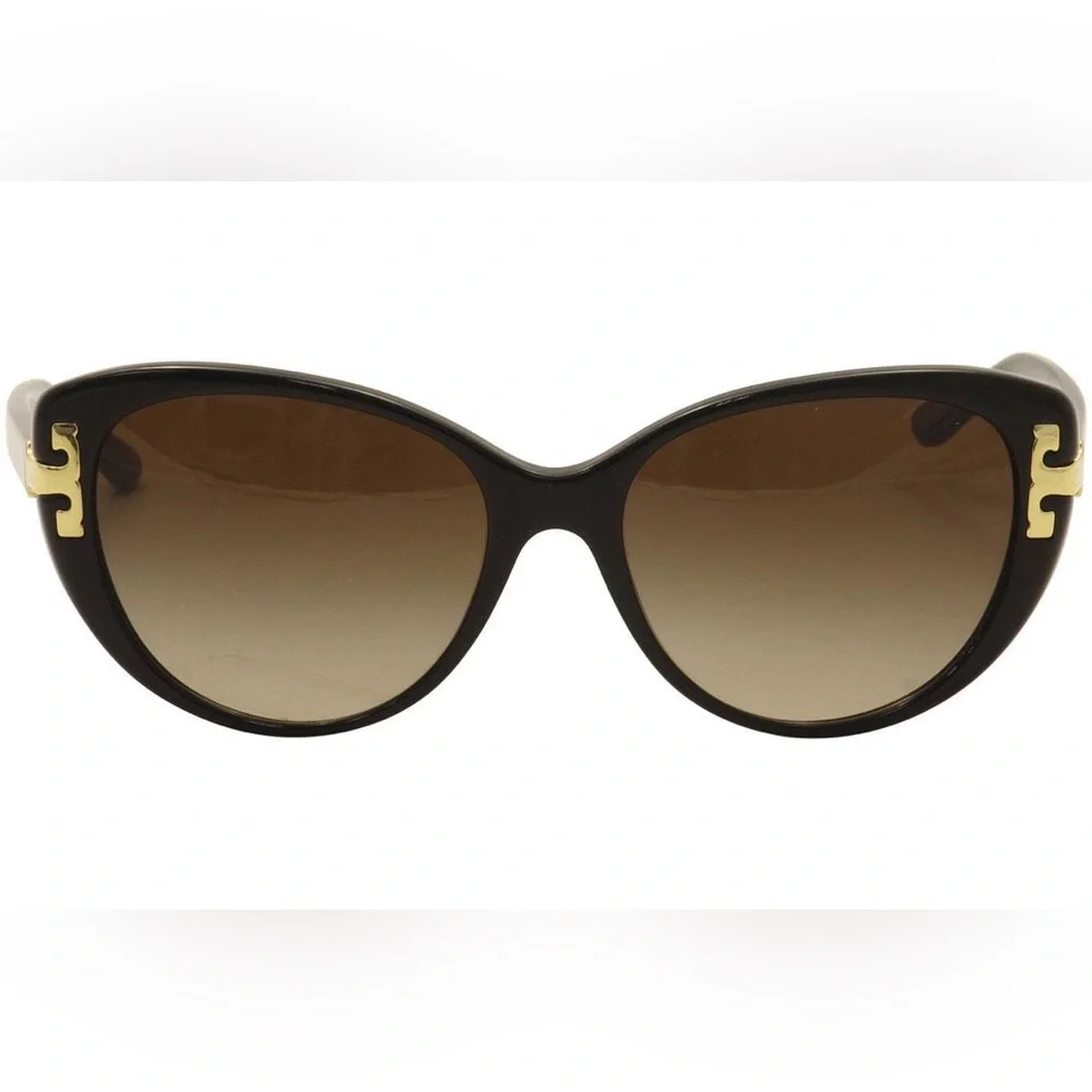 134. Tory Burch Women's TY7092A Black/Gold Cat Eye Sunglasses - Picture 3 of 9